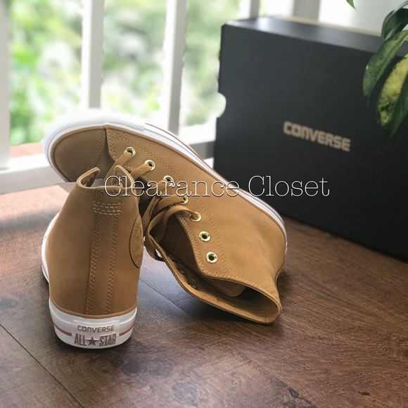 NWT Converse Ctas HI Wheat 🌾 Suede WMNS AUTHENTIC - Picture 2 of 7